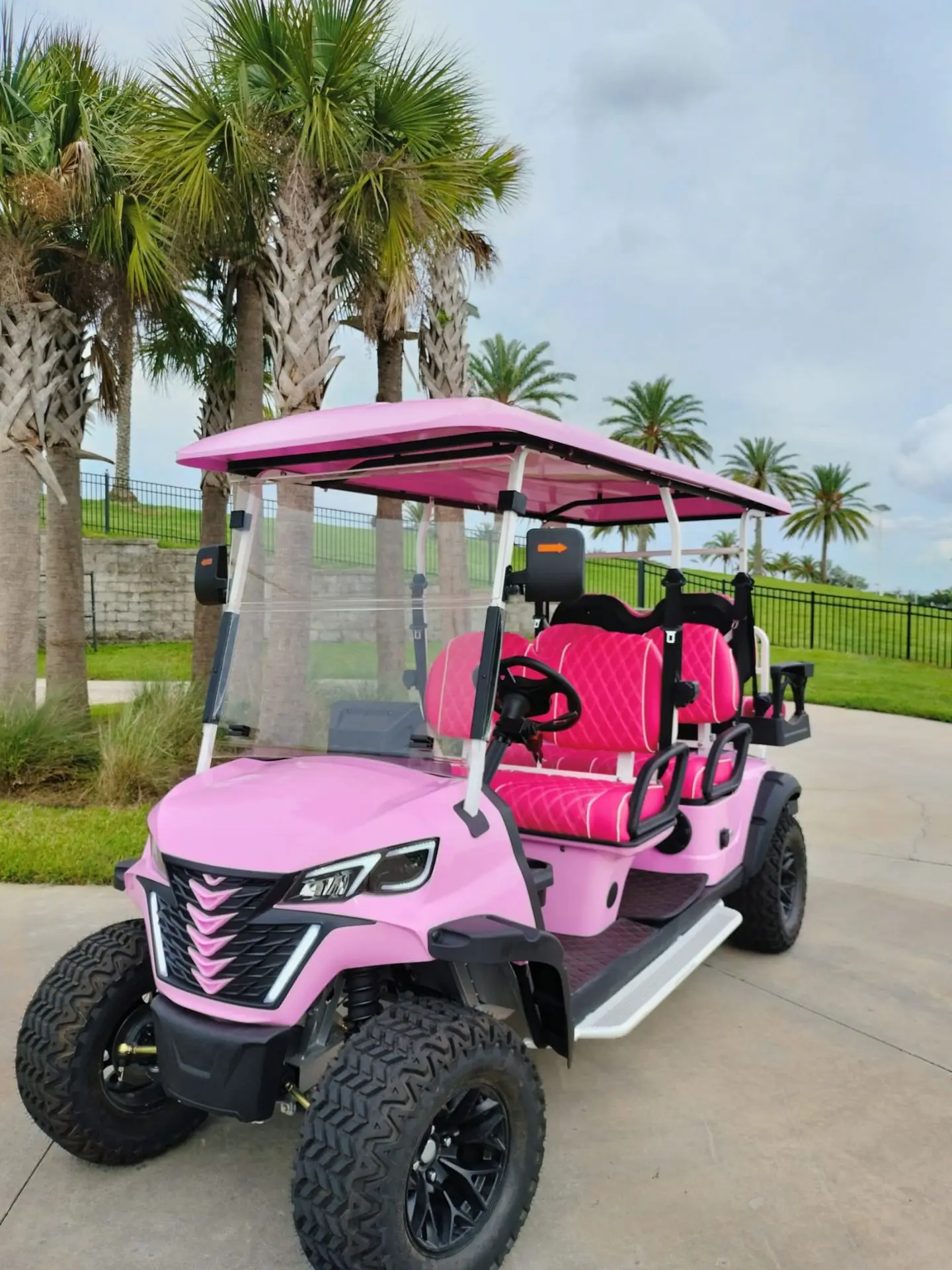 Pink All Terrain EV Cart - Tiki EV