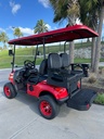 EV Golf Cart 2+2 Red - Tiki EV