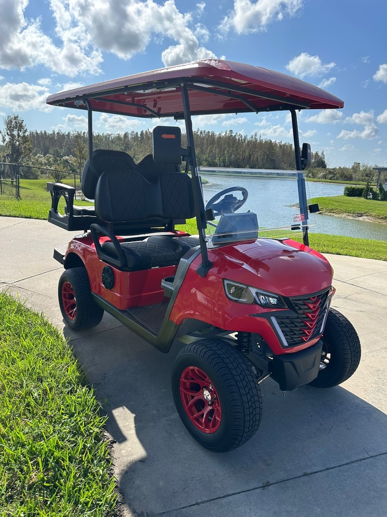 Golf Cart EV 2+2 Red - Tiki EV