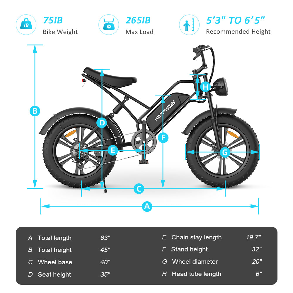 HappyRun ebike g50 specs